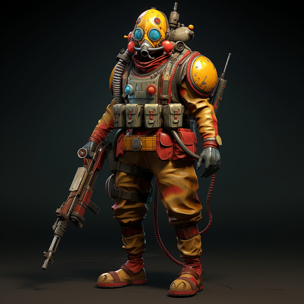 Full Body Clown Soldier Art