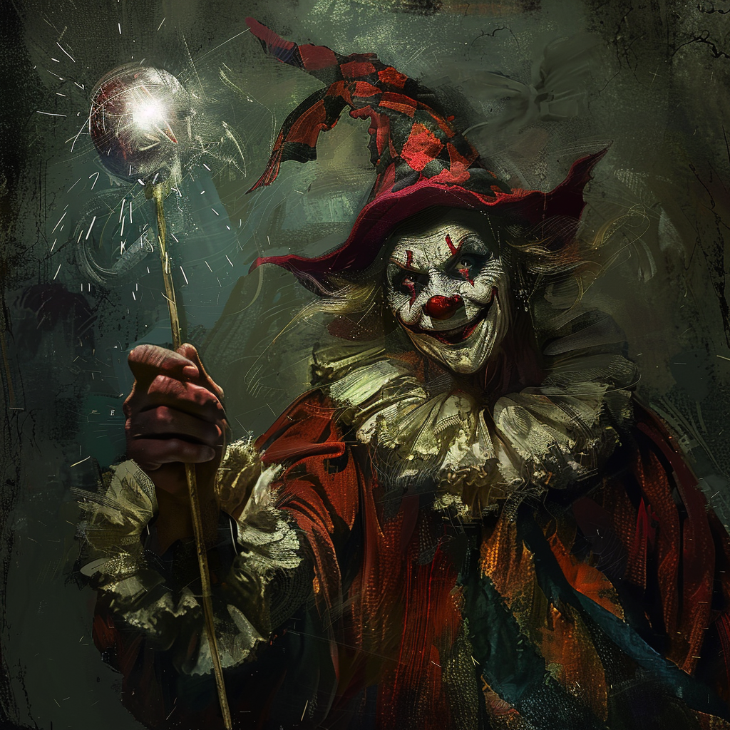 Clown sorcerer magical fantasy image