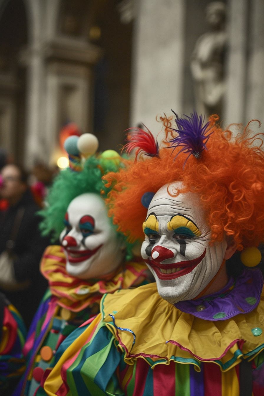 Clowns in Parliament Hall