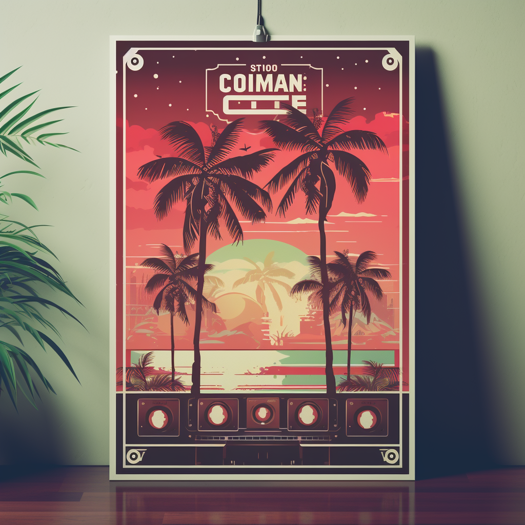 Vibrant club poster with electronic music theme