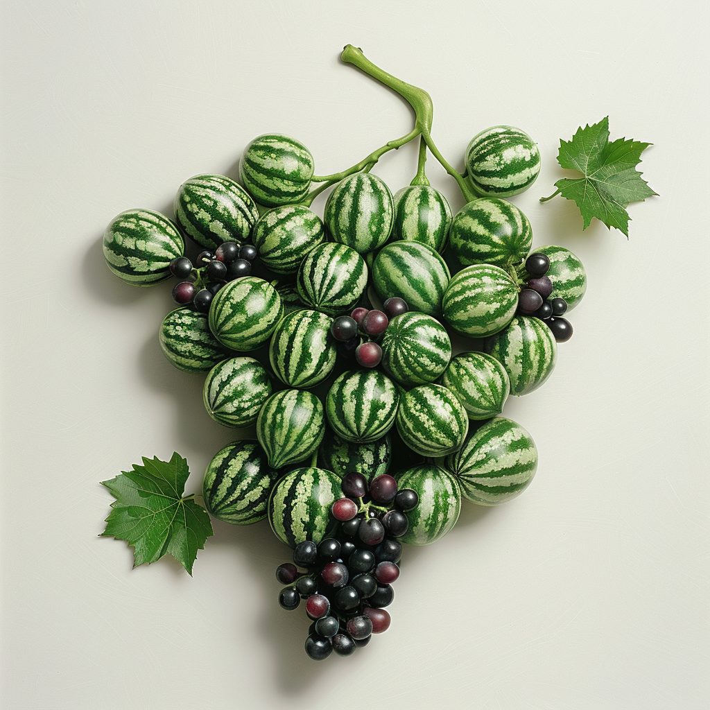 Cluster of Tiny Watermelons Grapes