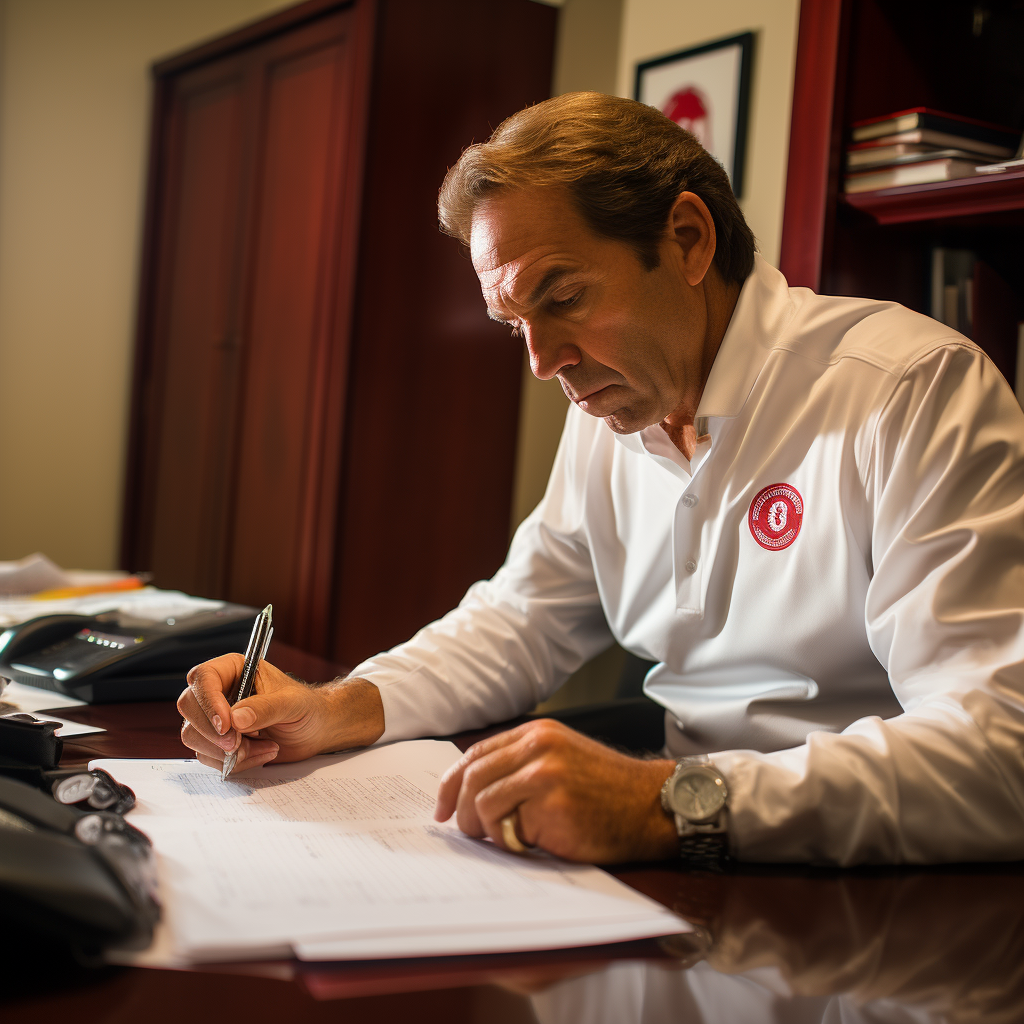 Coach Saban Opens a Medical Bill