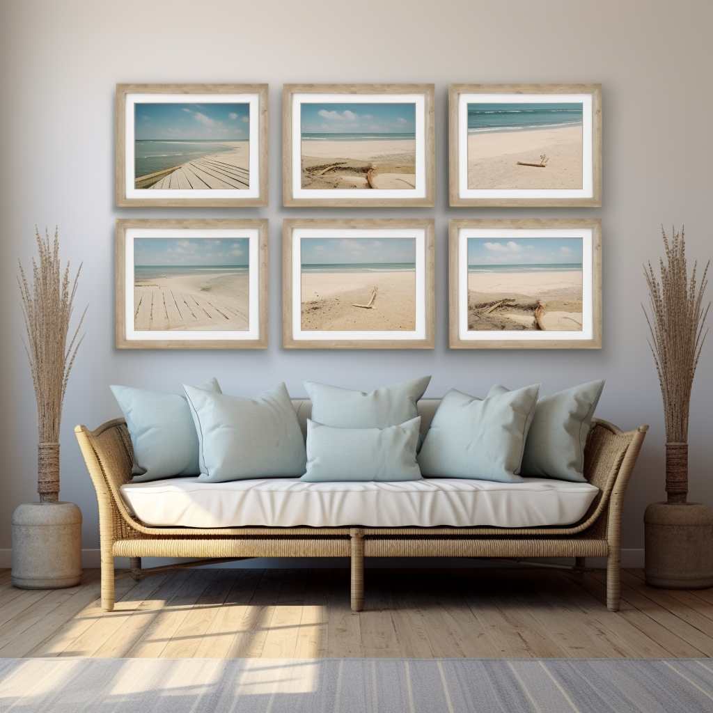 Coastal Mariner Room Empty Frames