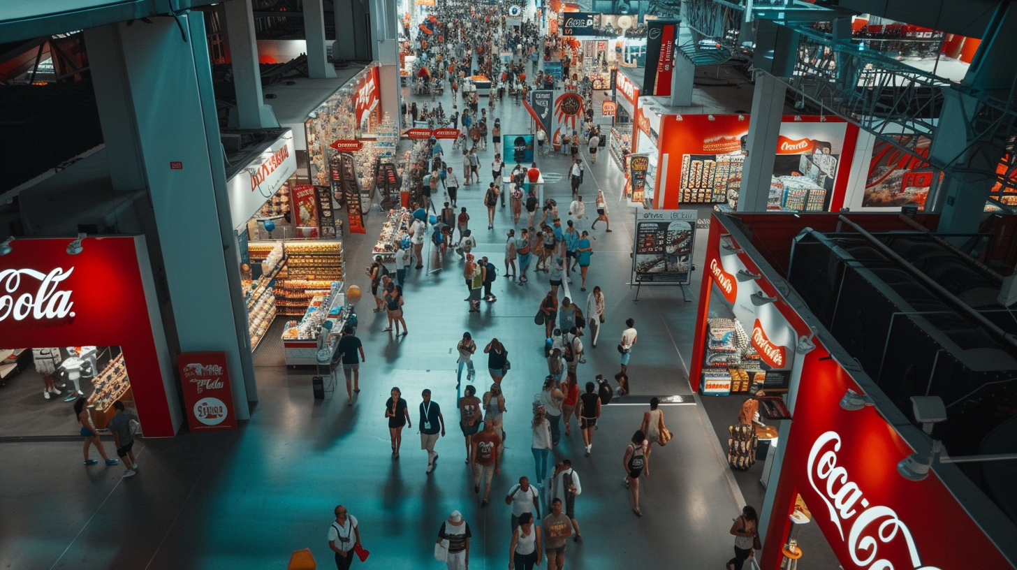 Coca Cola Mascot Convention Birds Eye View