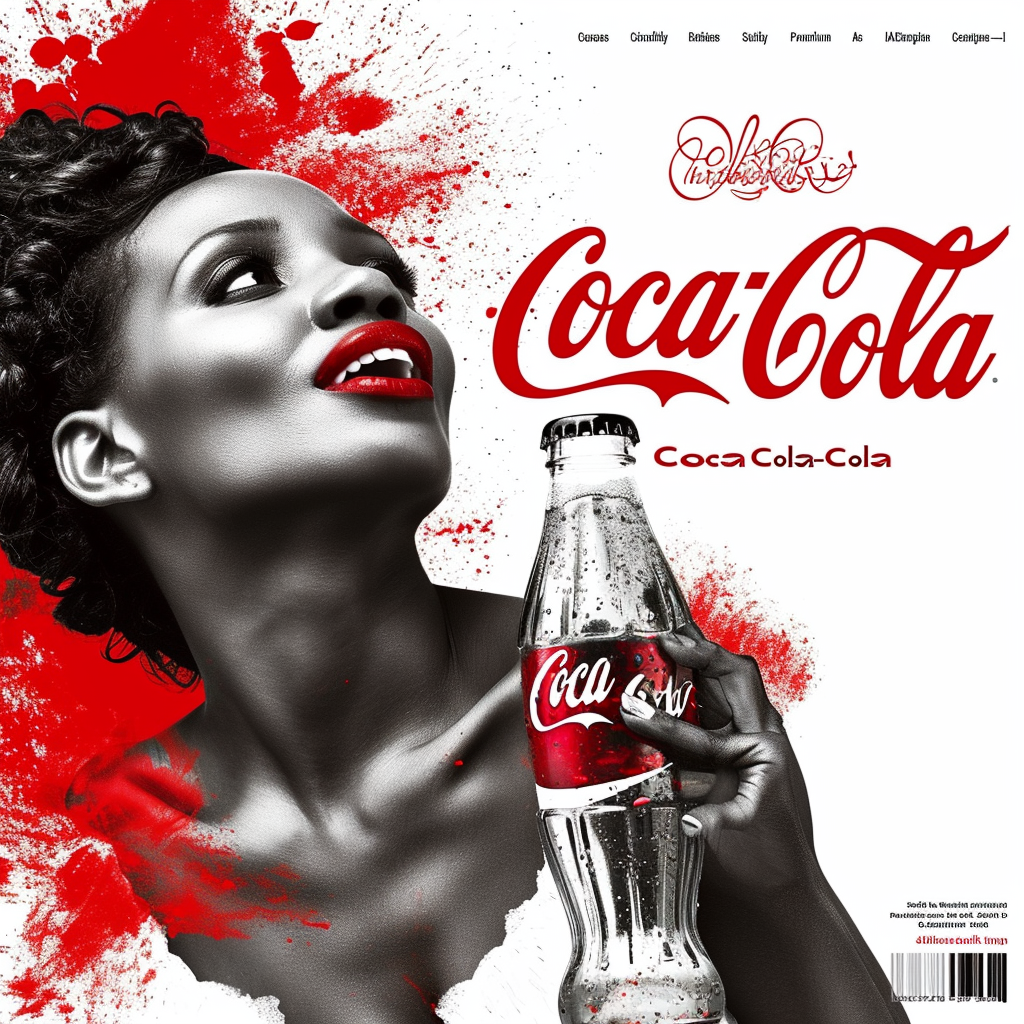 Woman holding Coca-Cola in red and white