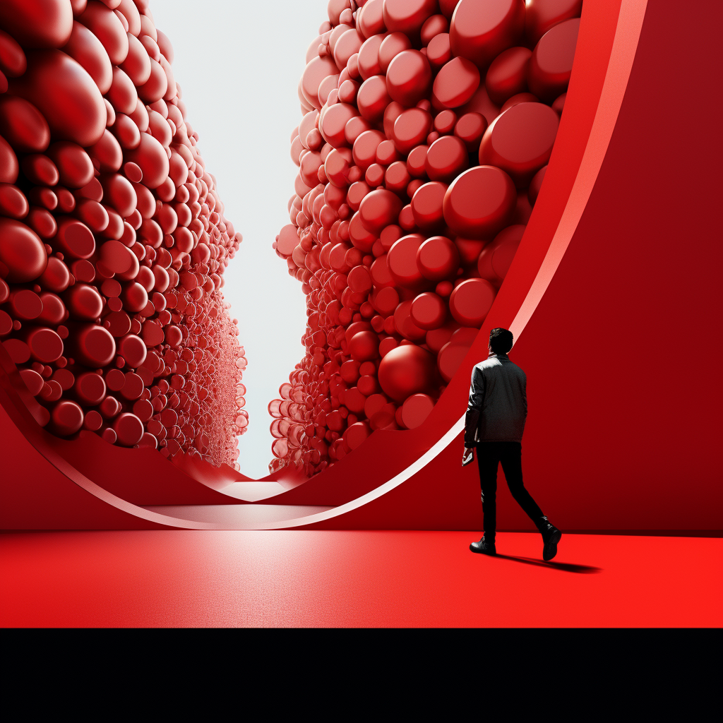 Coca-Cola advertisement in 3D geometric space