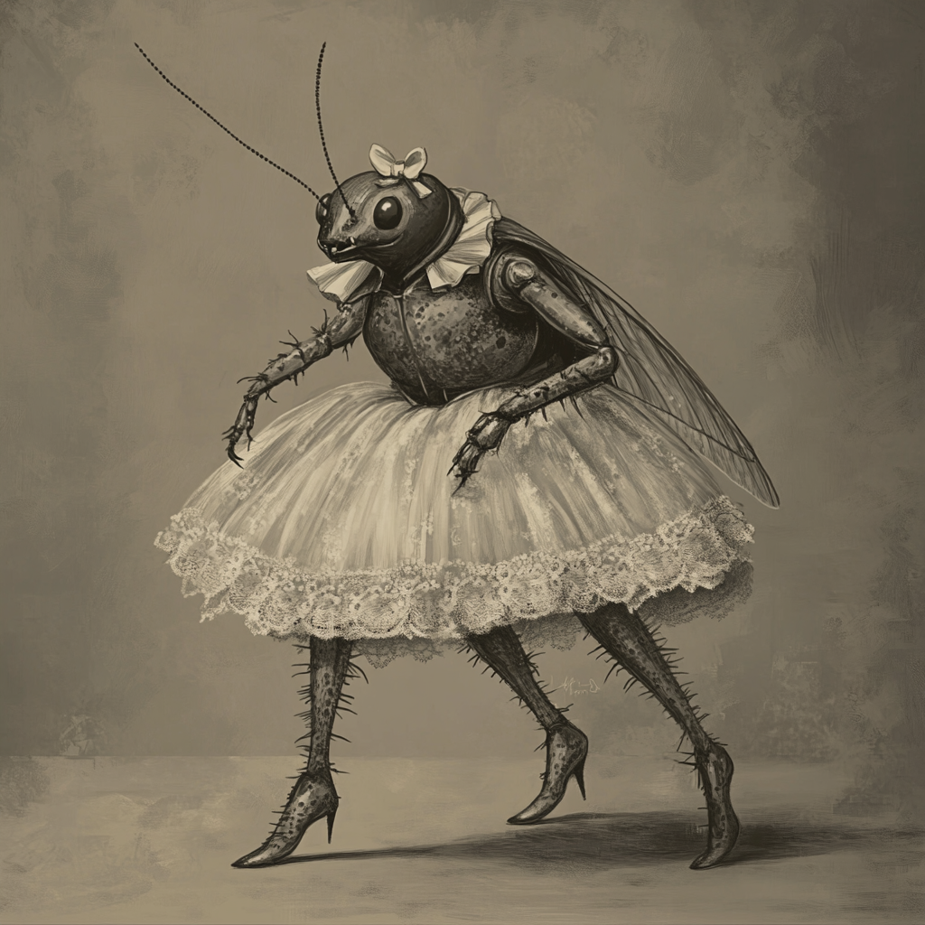 Cockroach woman in cute costume