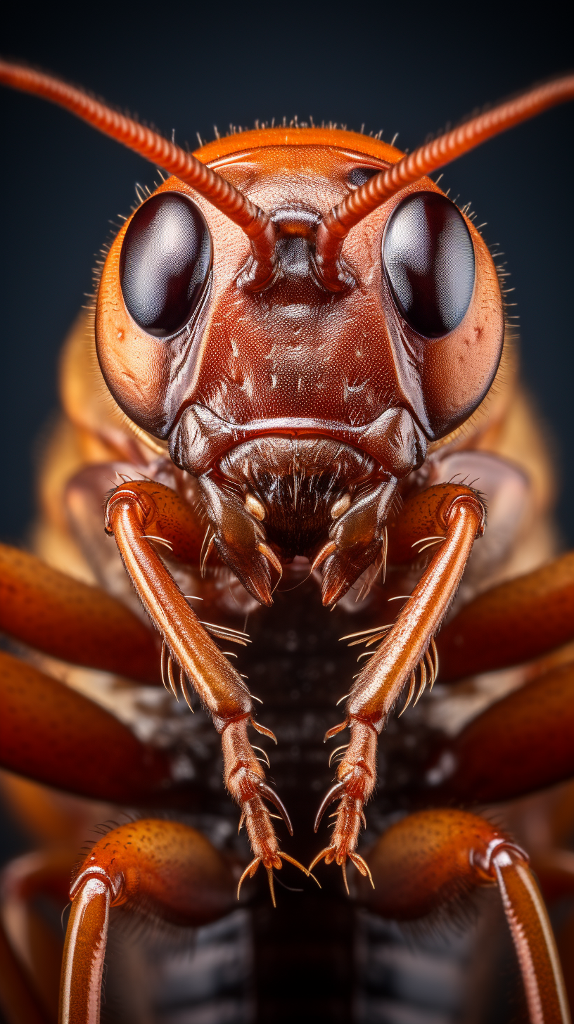 Close-up of Cockroach Looking at Camera