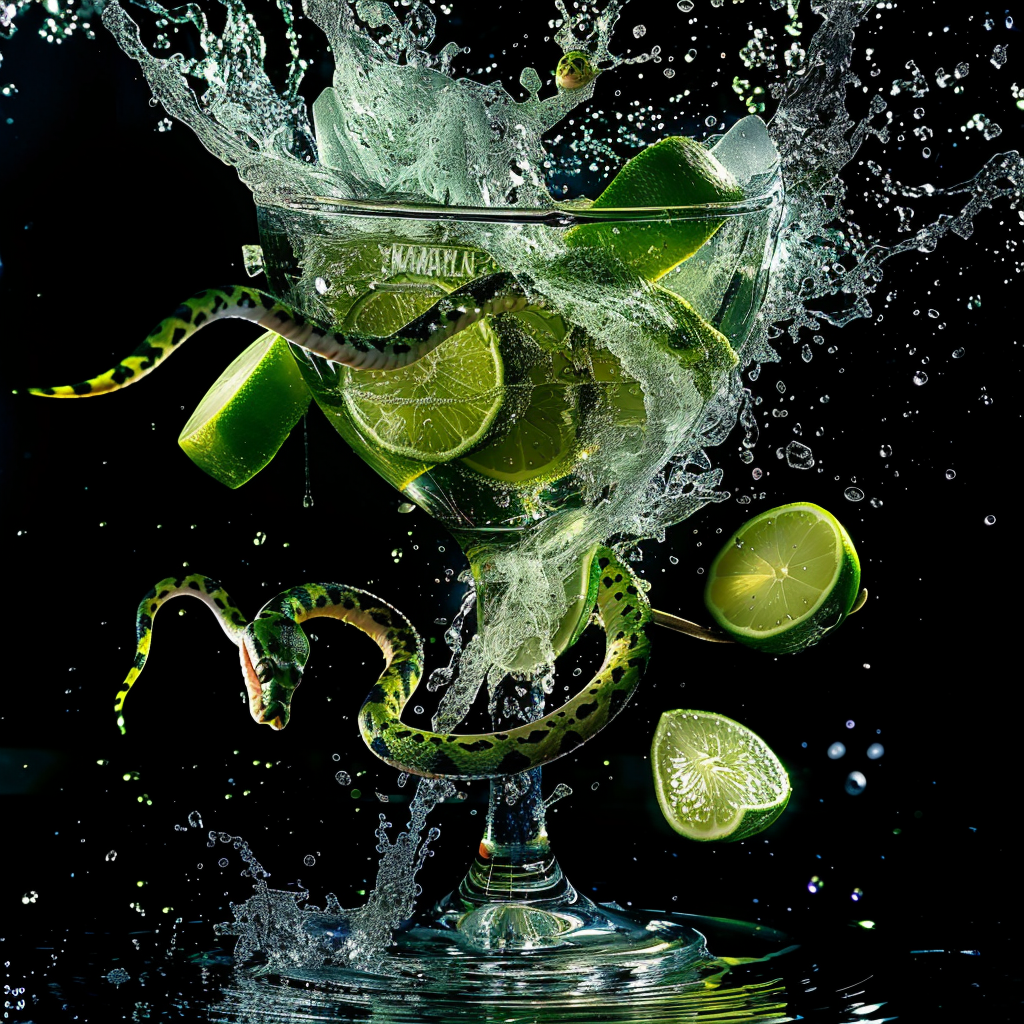 lime wedges in cocktail glass