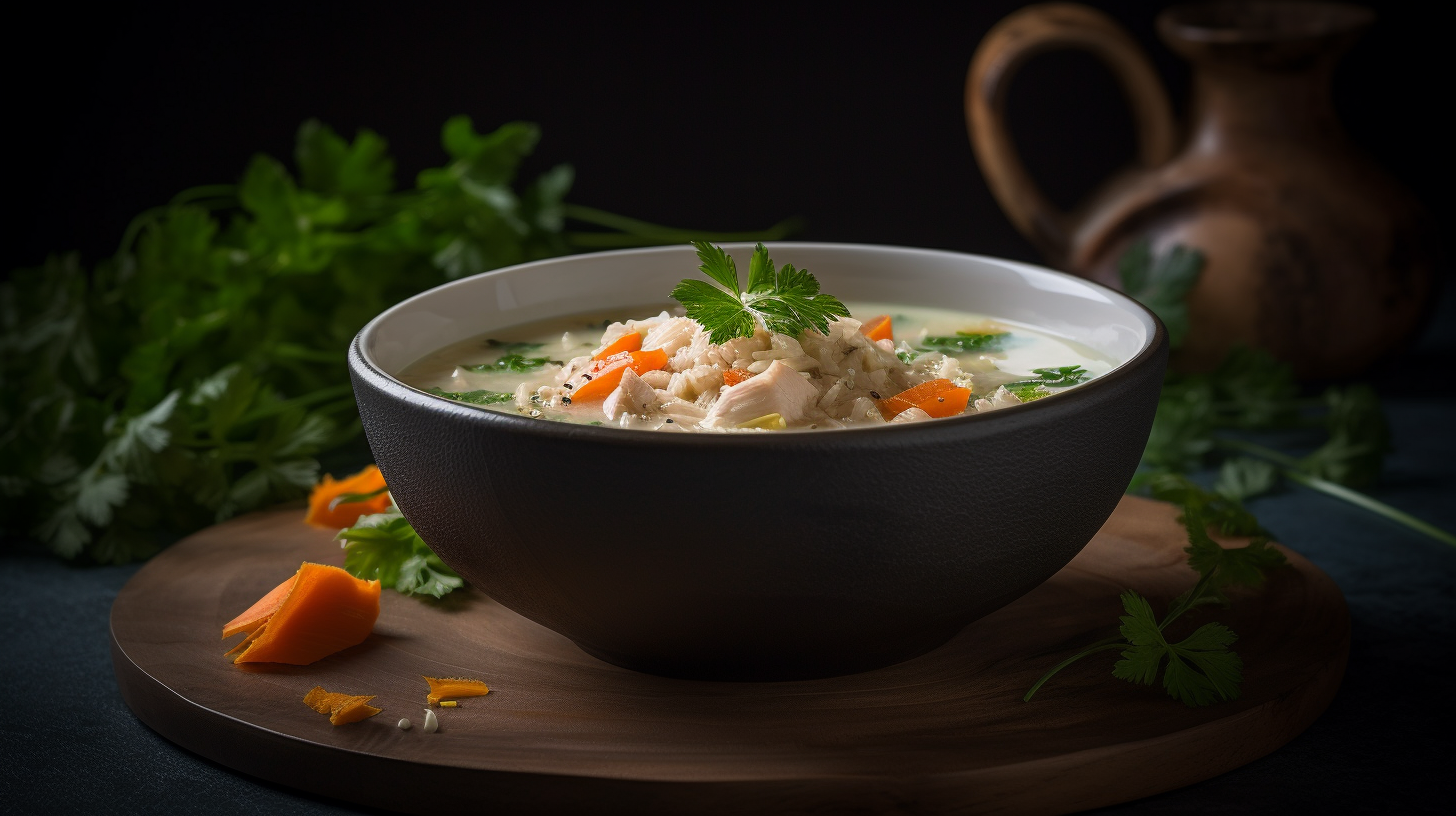 Coconut Chicken Soup in Luxurious Michelin Kitchen