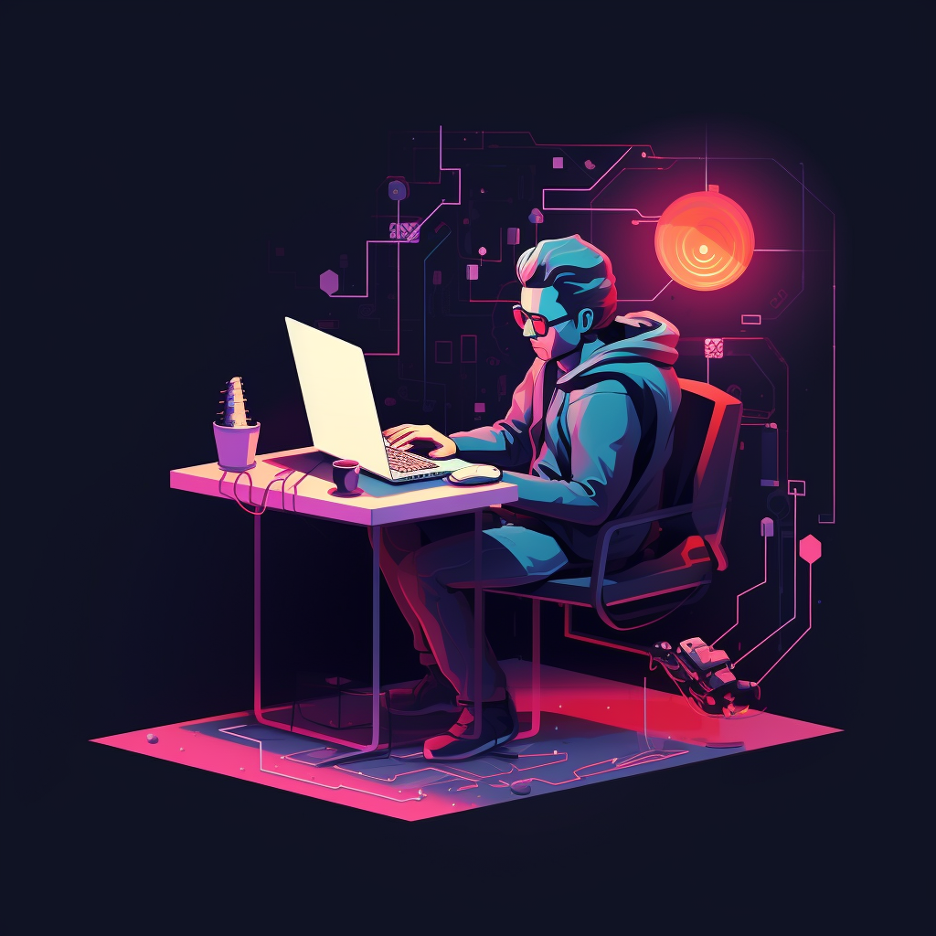 Minimalist coding background illustration