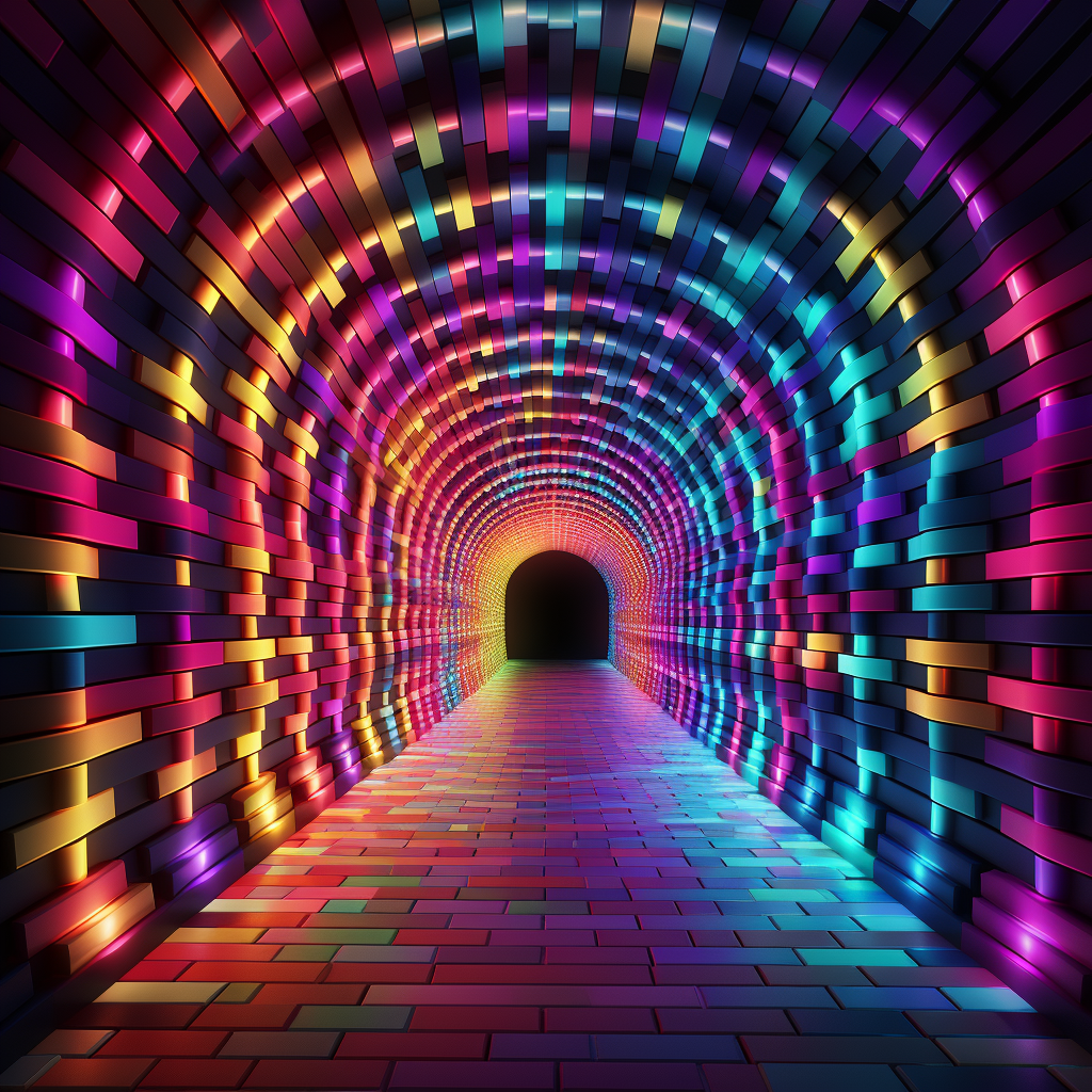 Immersive coding tunnel augmented reality experience