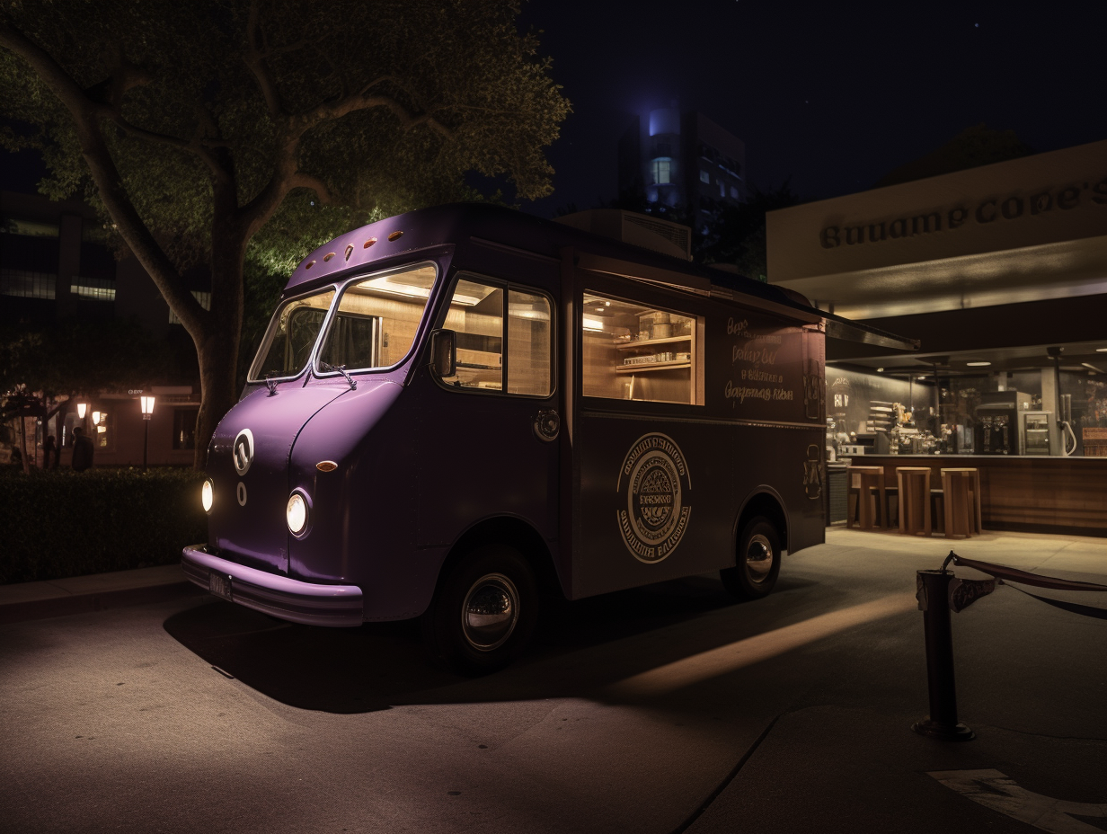 Coffee bean in a food truck