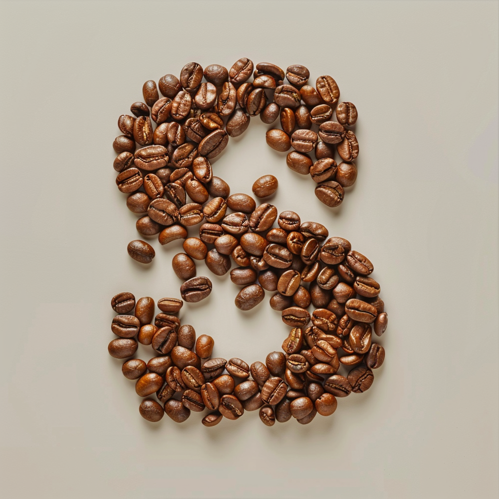 Coffee bean letter s image