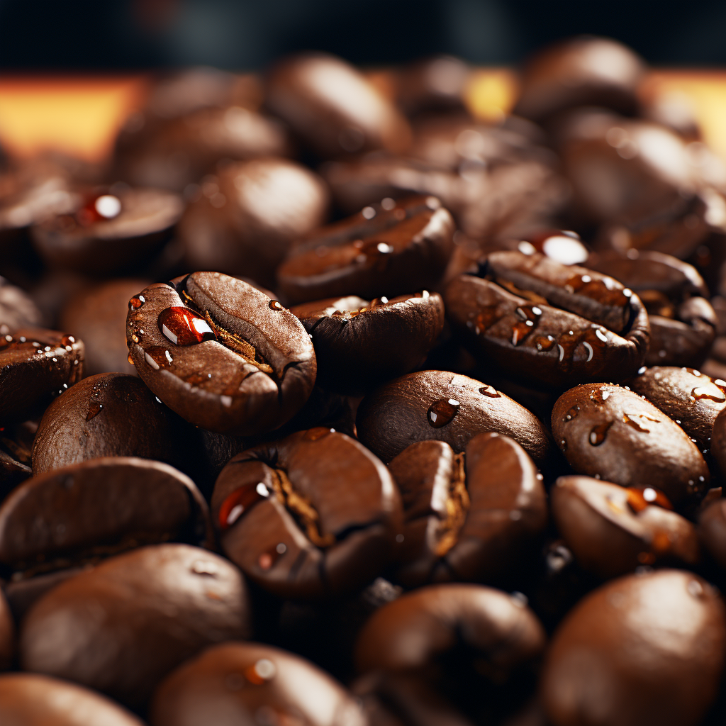 Coffee beans in 4K