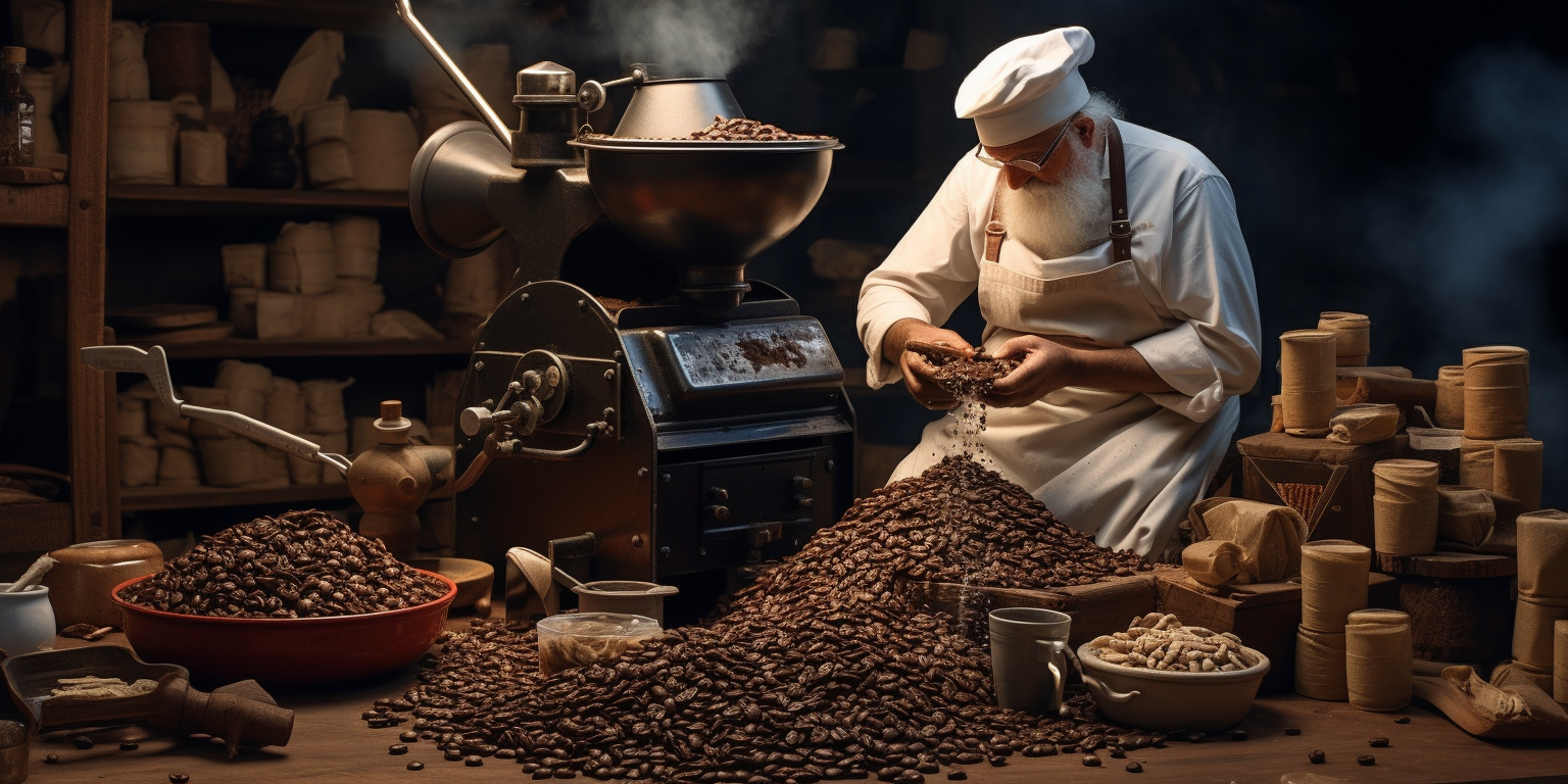 Norman Rockwell-inspired coffee beans aroma