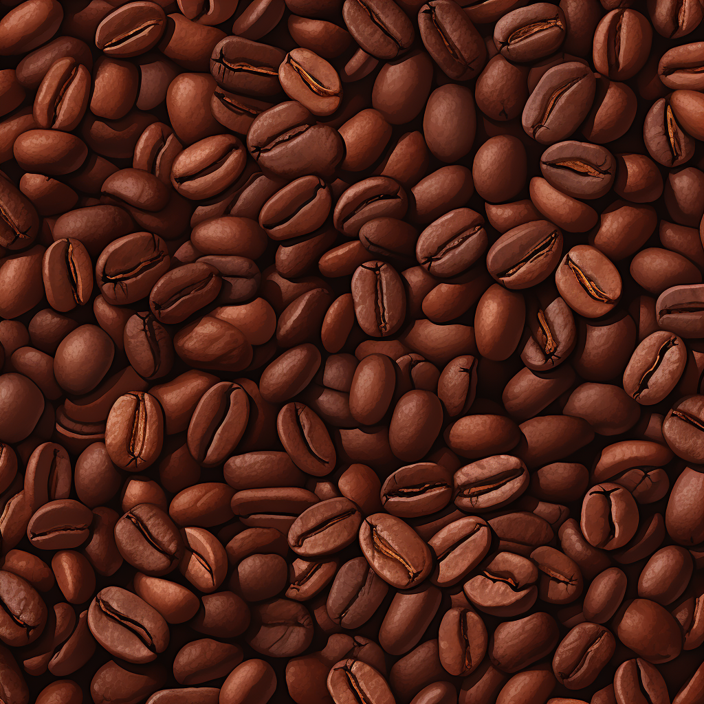 Detailed and realistic coffee beans background