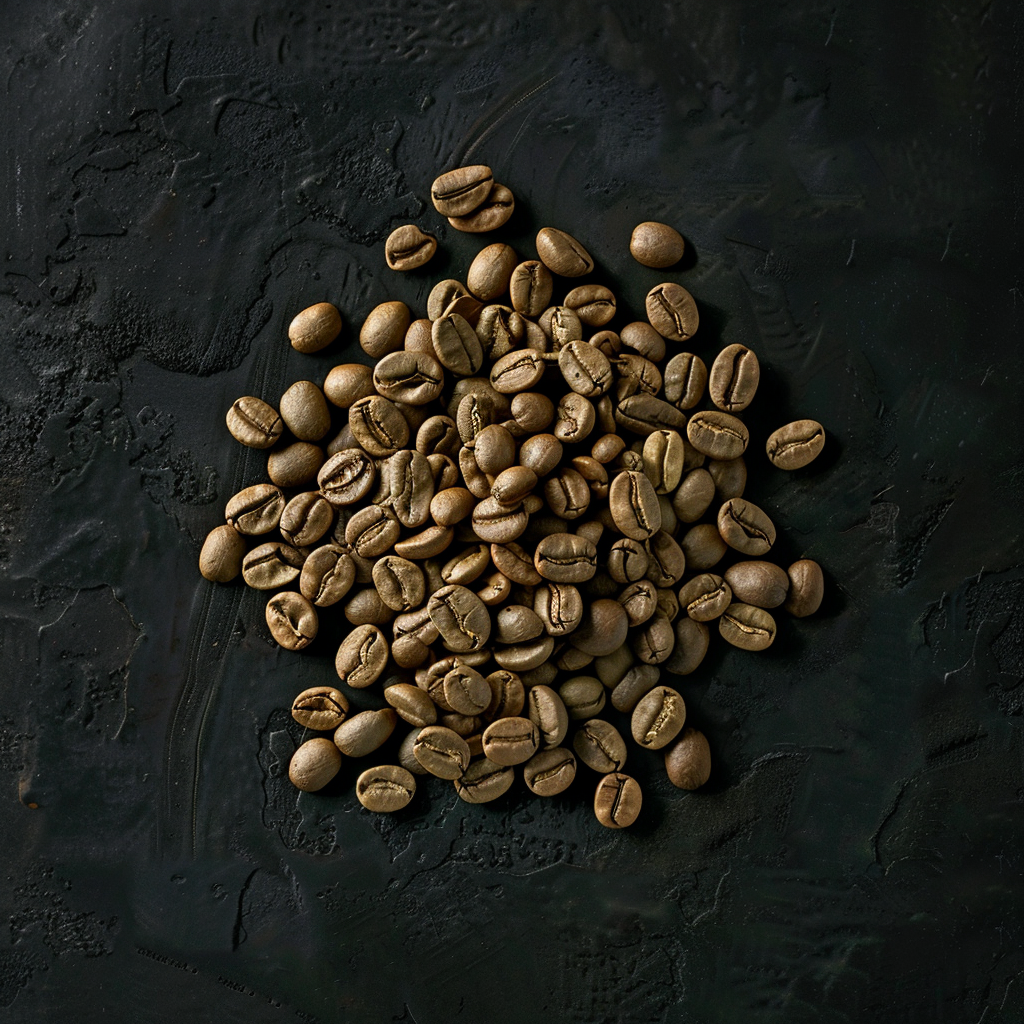 Coffee Beans Top View Realistic