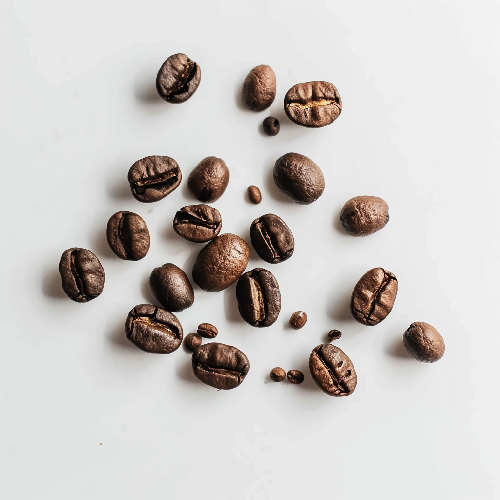 Coffee Beans Aerial View Realistic