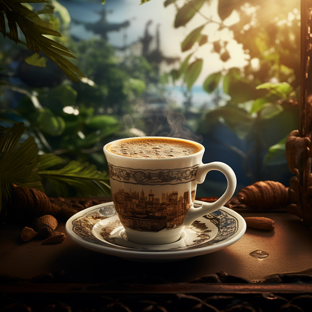 Cup of coffee advertisement