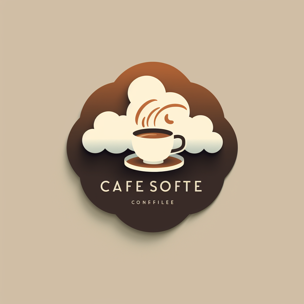 Coffee logo with cloudy theme