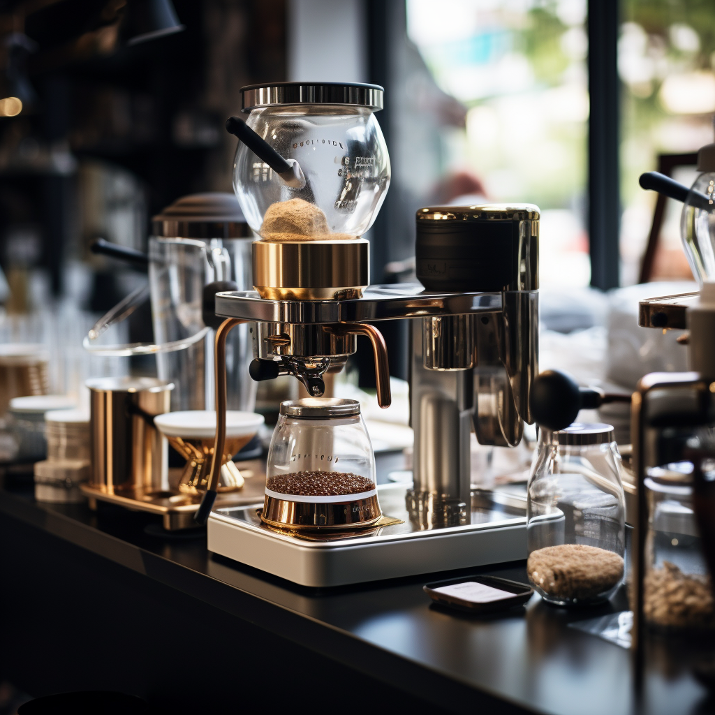 Close-up of Coffee Making Machine