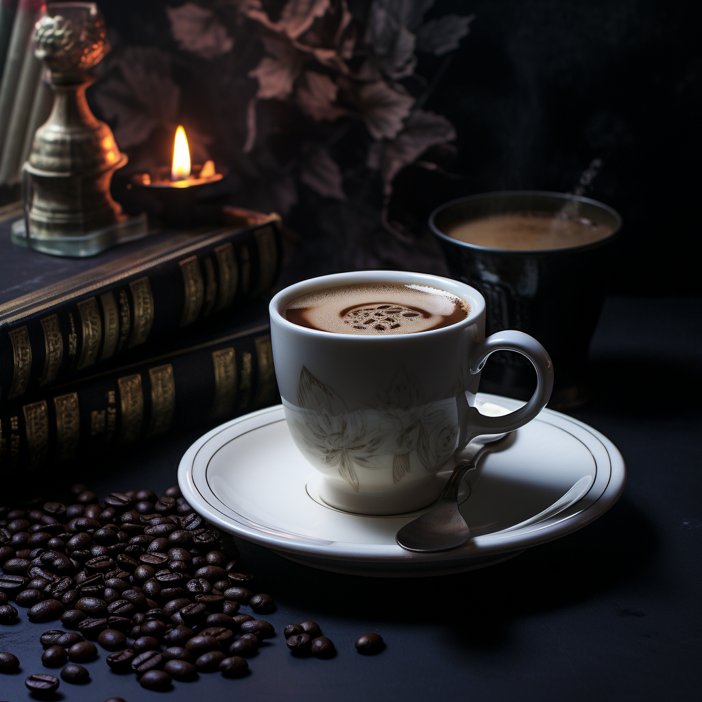 A crime scene with spilled coffee