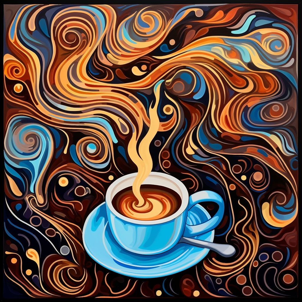 Coffee Pattern Artwork Blend Surreal