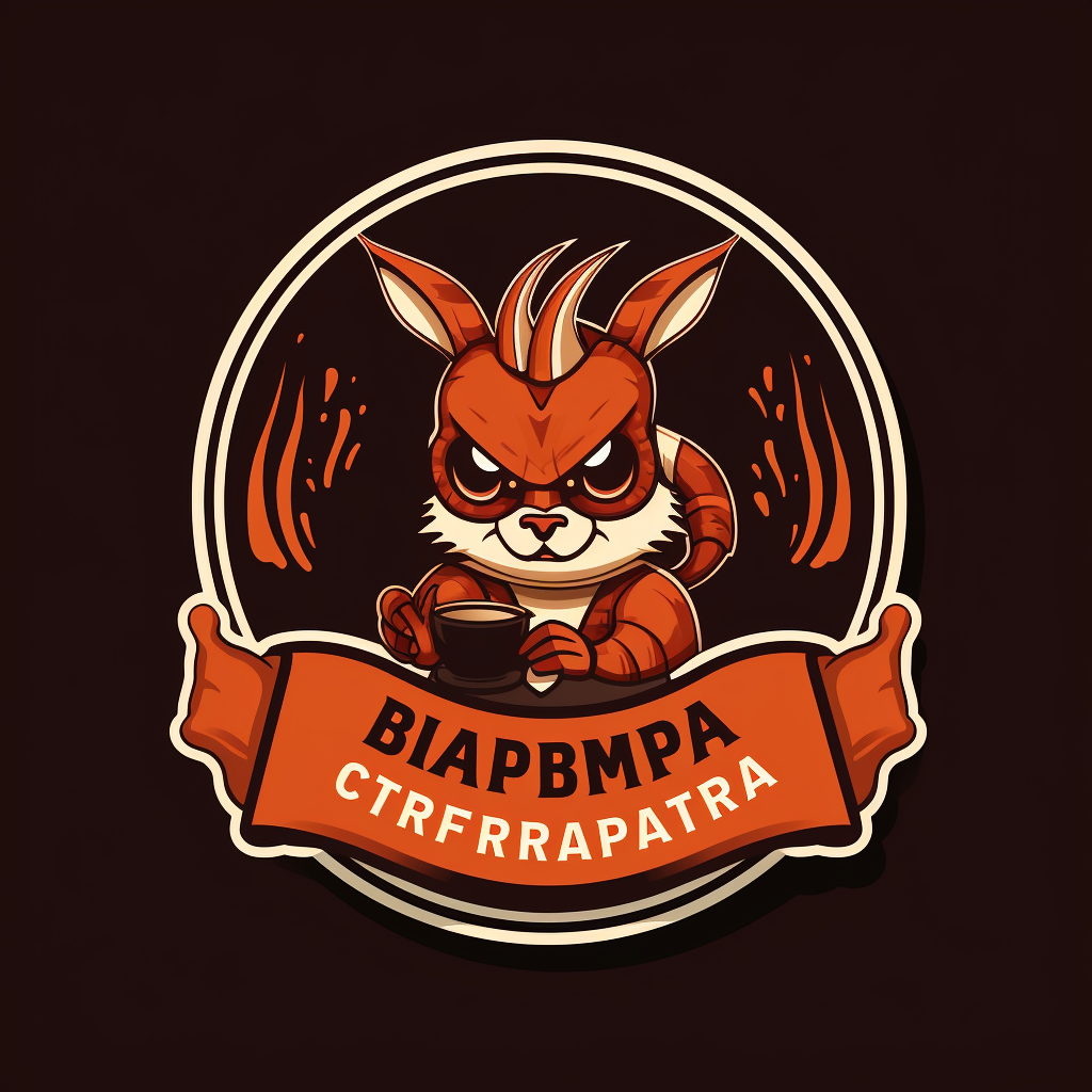 Illustration of a Chupacabra on Coffee Roasting Logo