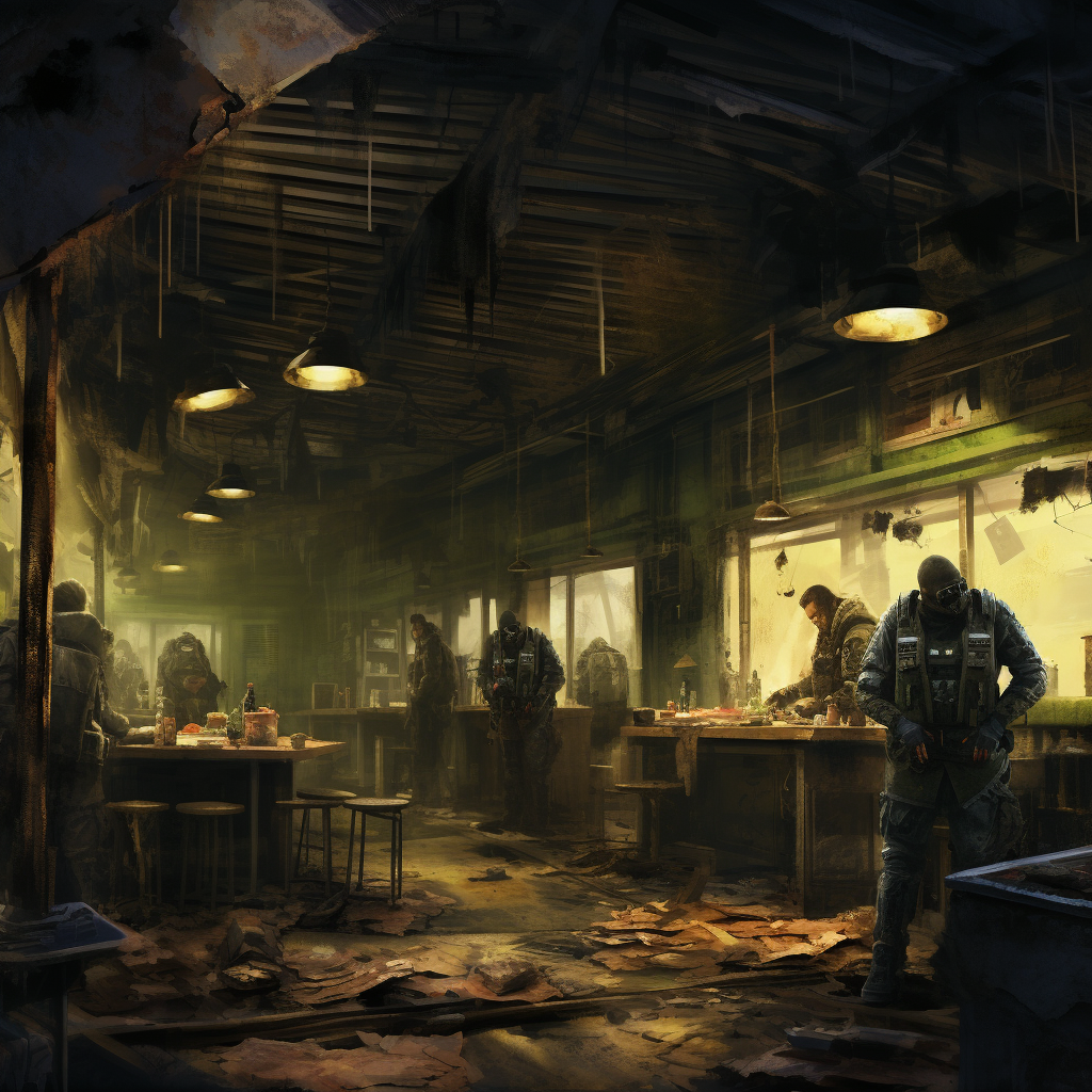 Post Apocalyptic Zombie Bar in Coffee Shop