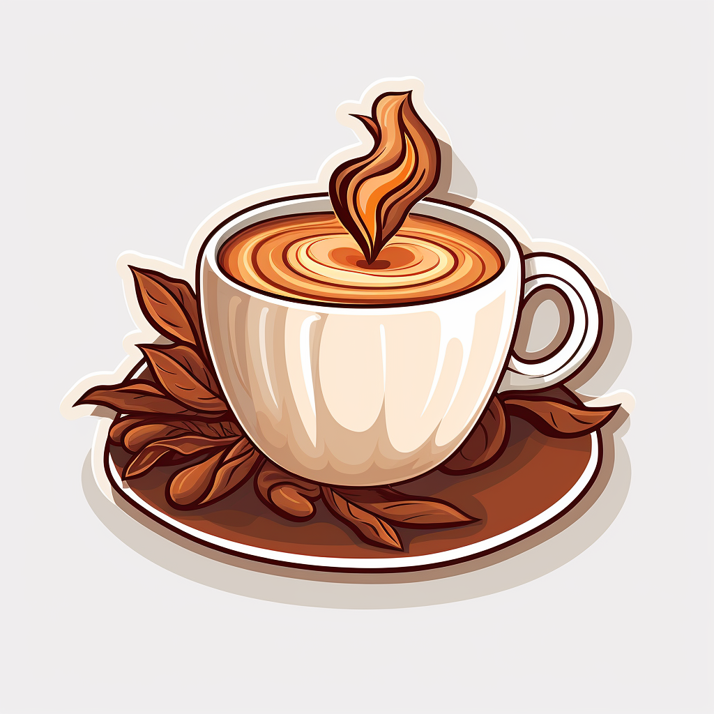 Coffee sticker vectors for creative designs