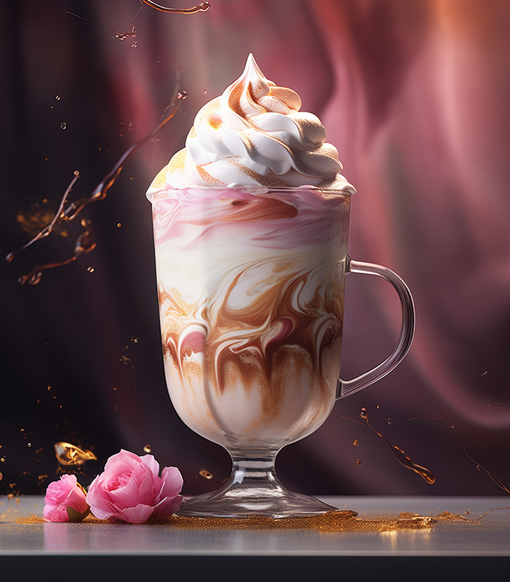 Delicious coffee drink with whipped cream