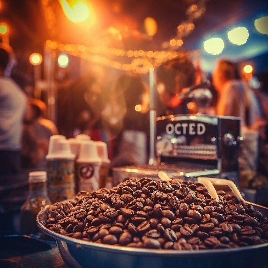 Freshly Roasted Coffee Beans with Glossy Texture