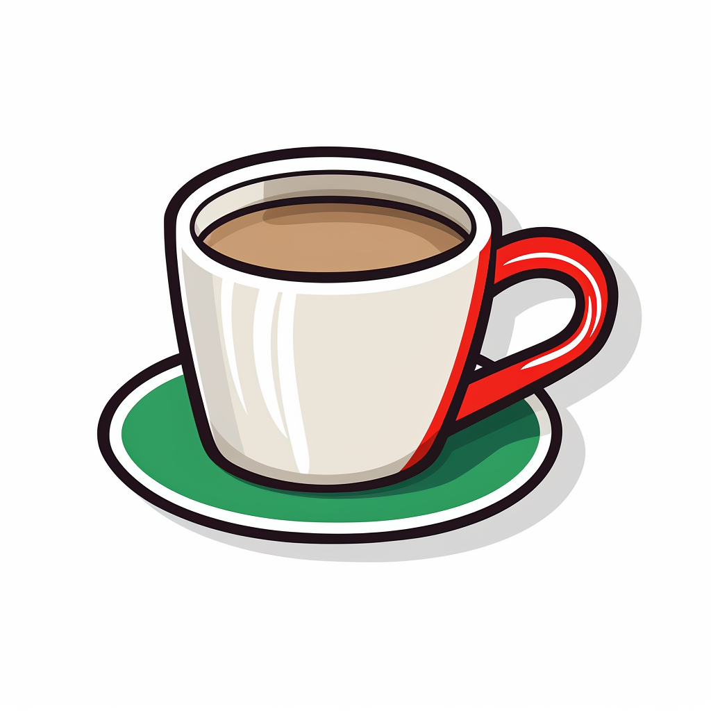 Coffee line graphic icon sticker on white background