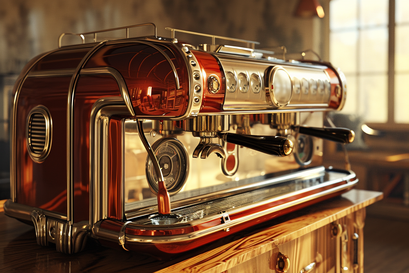 Detailed Art Deco Coffee Machine