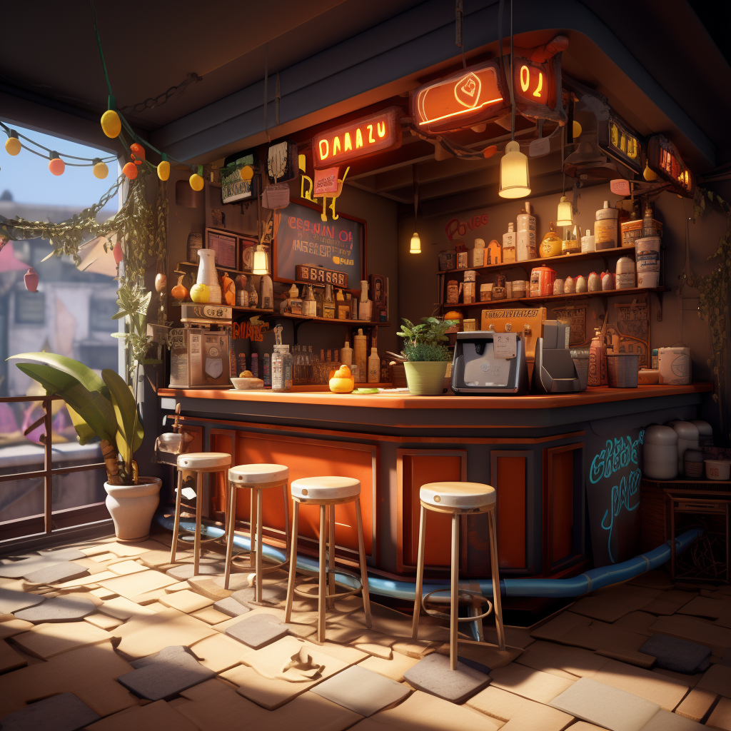 Coffeeshop Bar in Virtual Reality