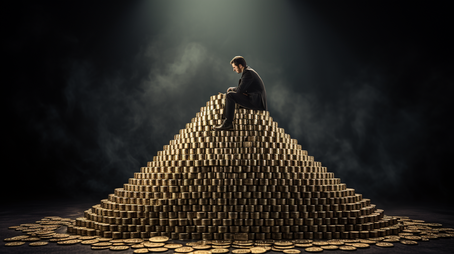 Coin Pyramid with University Student