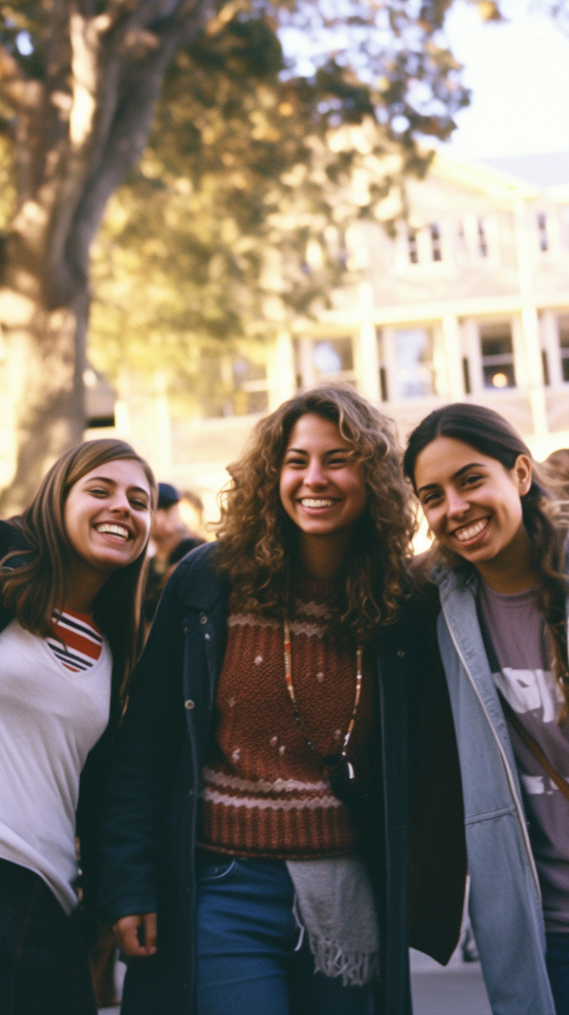 College students enjoying their time together