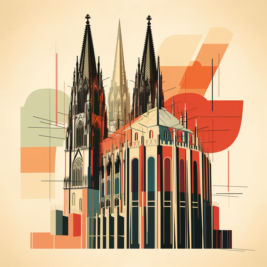 Cologne Cathedral in Frank Lloyd Wright Style