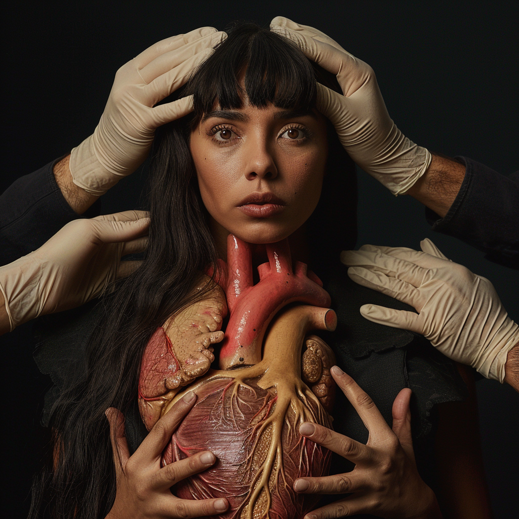 Actress with heart and hands