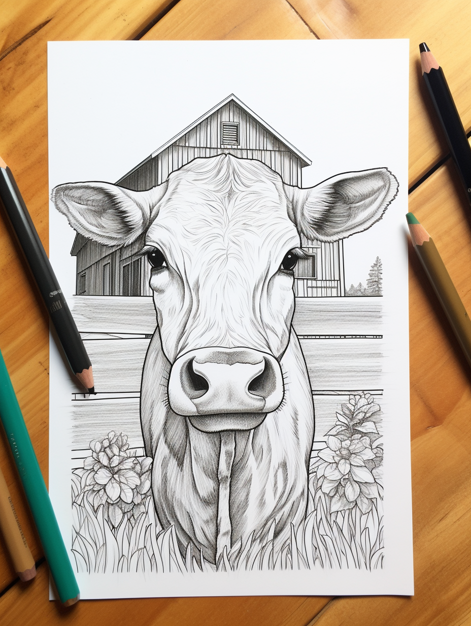 Colorado Cattle Ranch Coloring Page