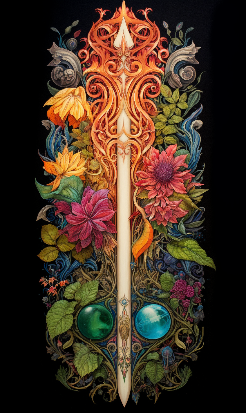 Detailed Colored Pencil Tarot Image