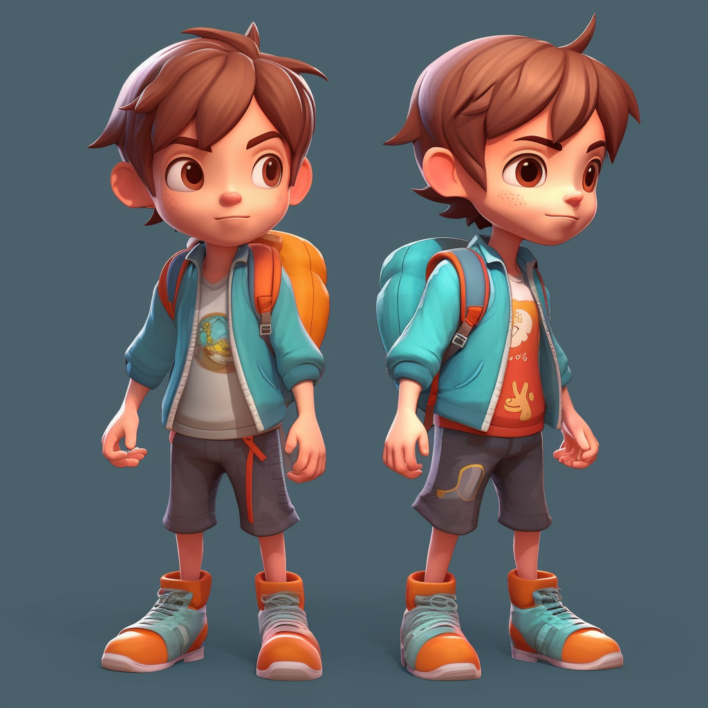 Cute and Colorful 3D Character Boy