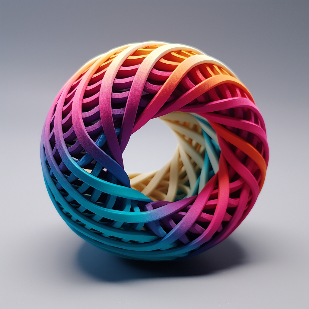 Colorful 3D printed items