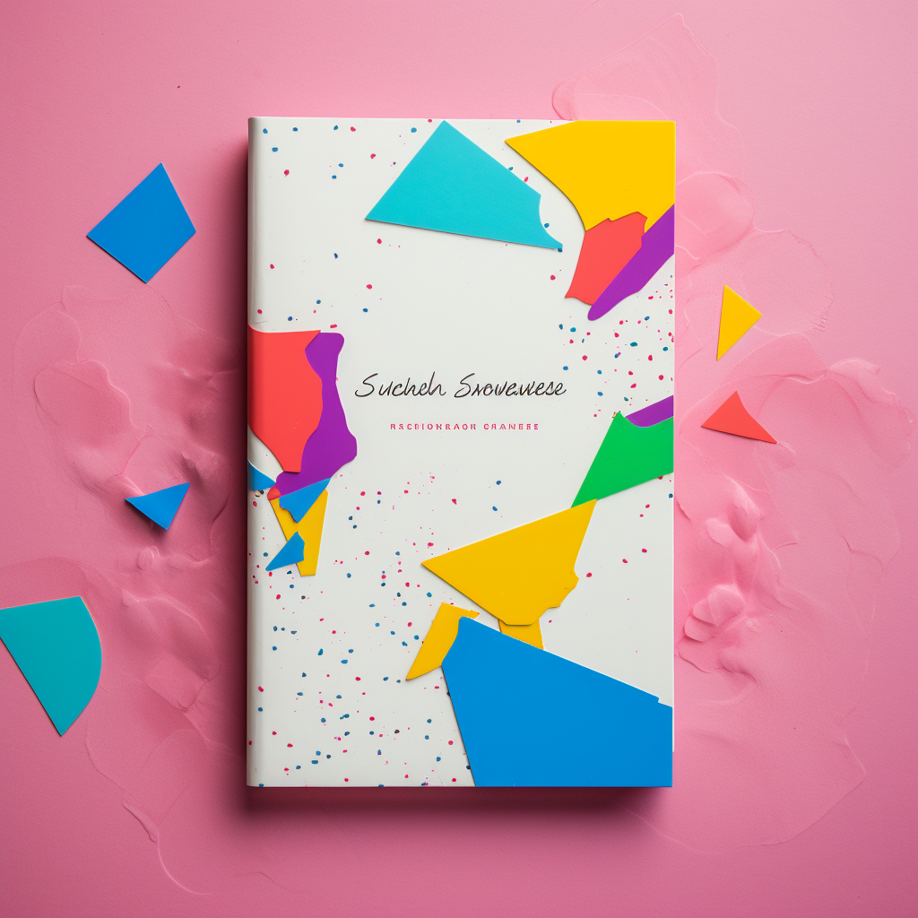 Vibrant 80s book cover with ripped white paper