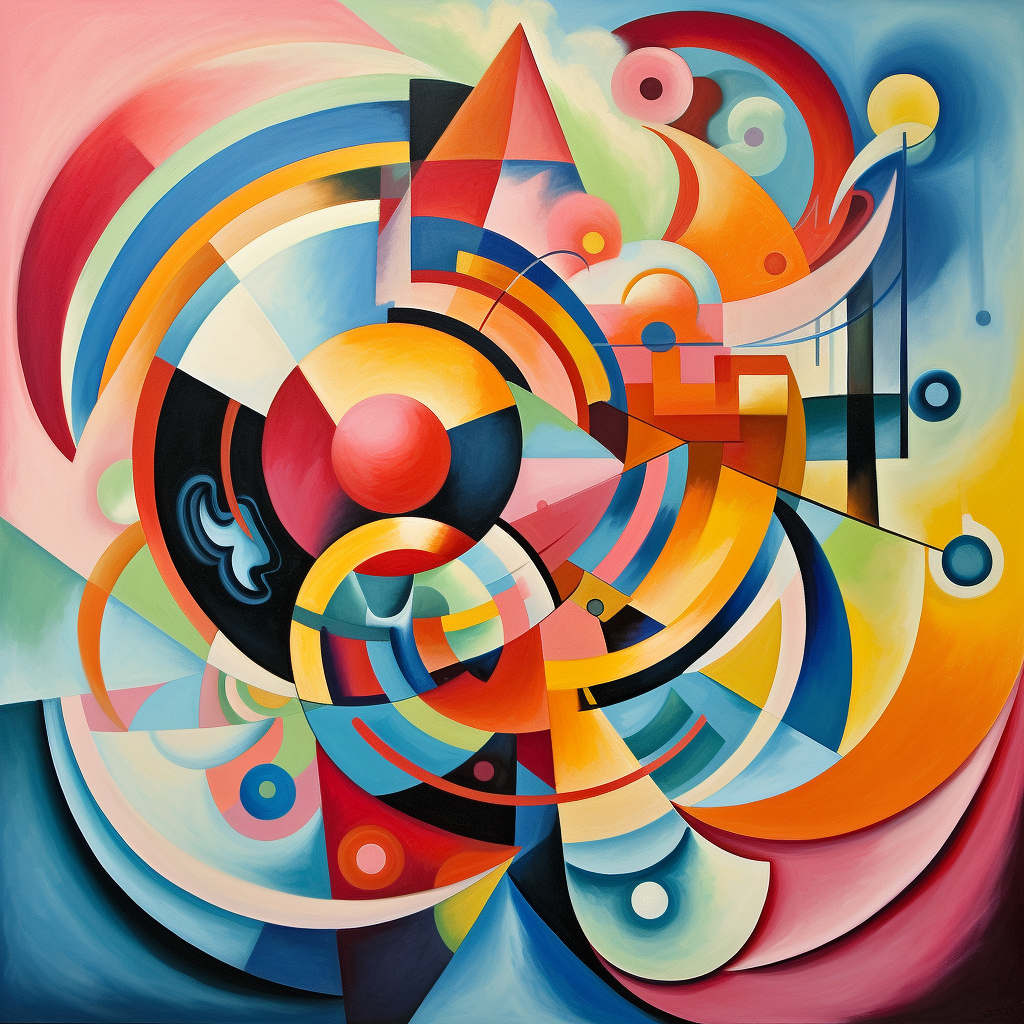 Colorful abstract painting of change and chaos