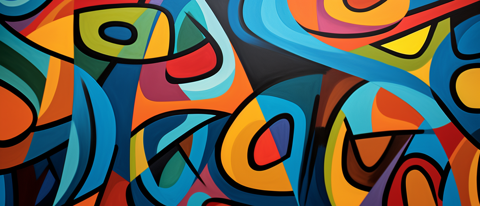 Colorful abstract pattern shapes artwork