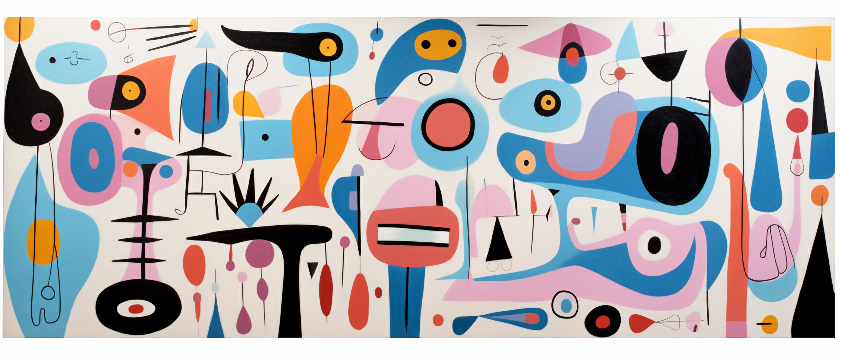 Colorful Picasso-style abstract shapes