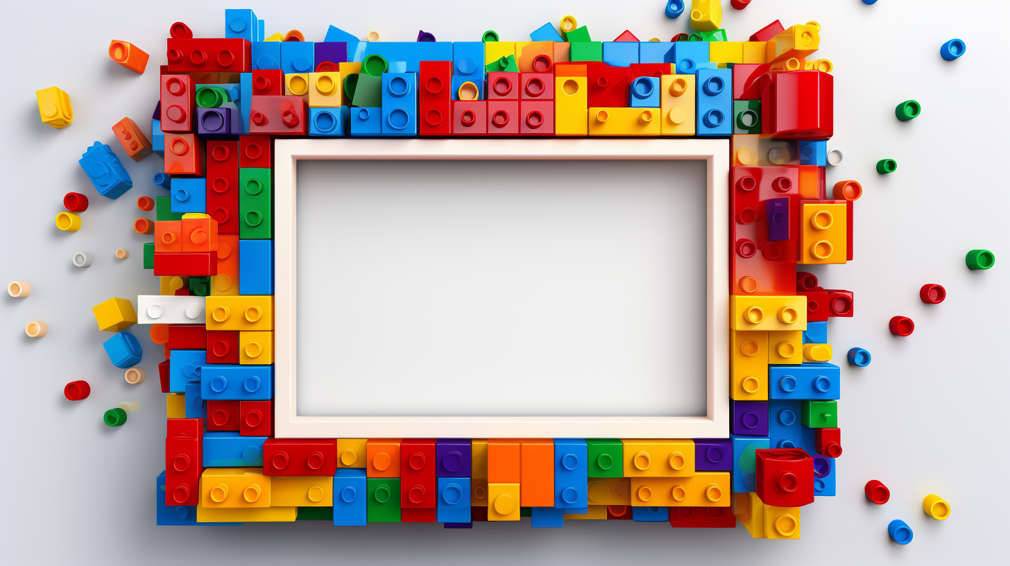 Brick cartoon picture frame