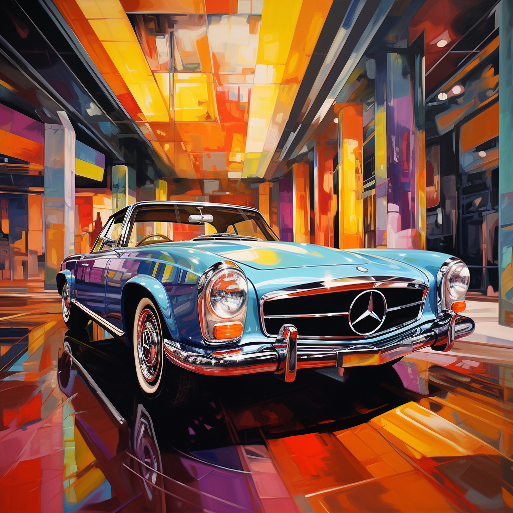 Popular Car Paintings Displayed Vibrantly